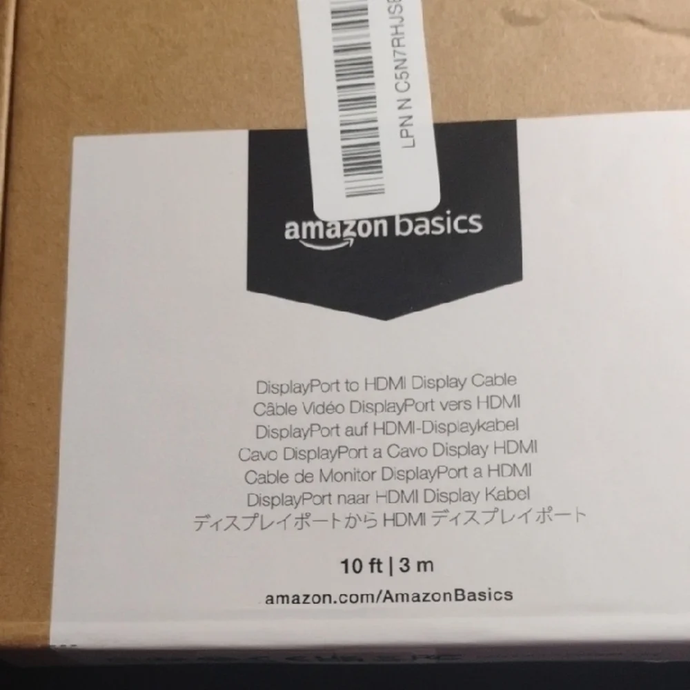 Amazon Basics DisplayPort to HDMI Cable